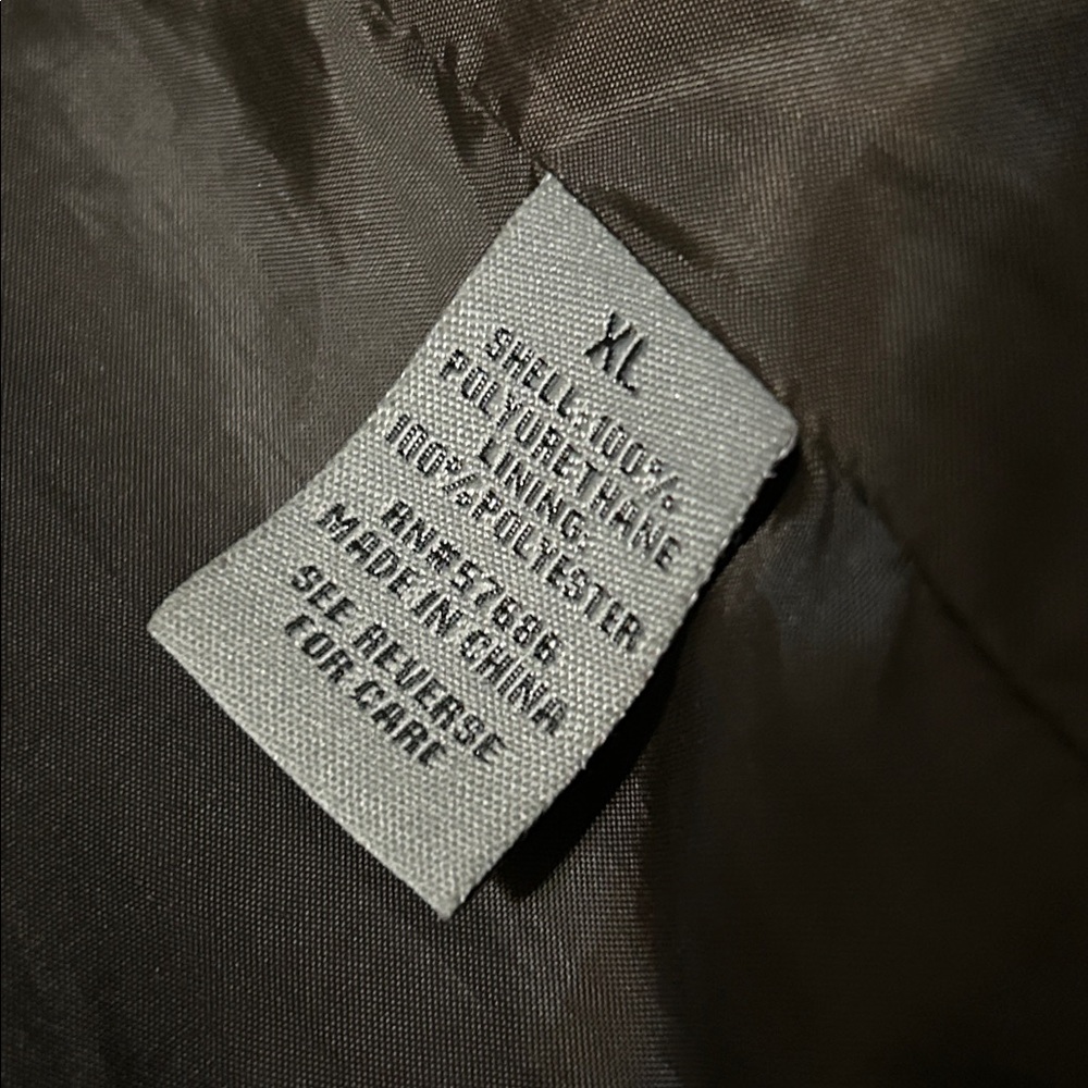 Y2K BLE Athletic Fit Faux Brown Distressed Leather HEAVY Coat Fully Lined Men XL - Picture 9 of 10